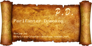 Perlfaster Domokos névjegykártya